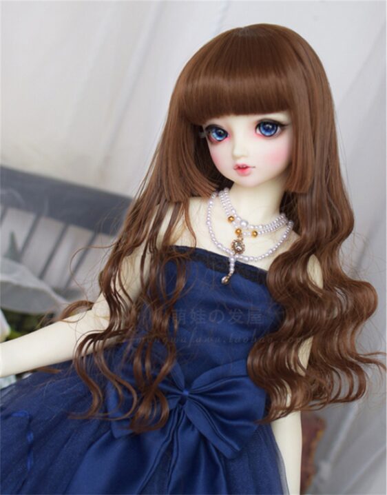 1/3 1/4 1/6 BJD Wavy Wig With Bangs for Dolls