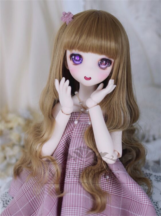 1/3 1/4 1/6 BJD Wavy Wig With Bangs for Dolls