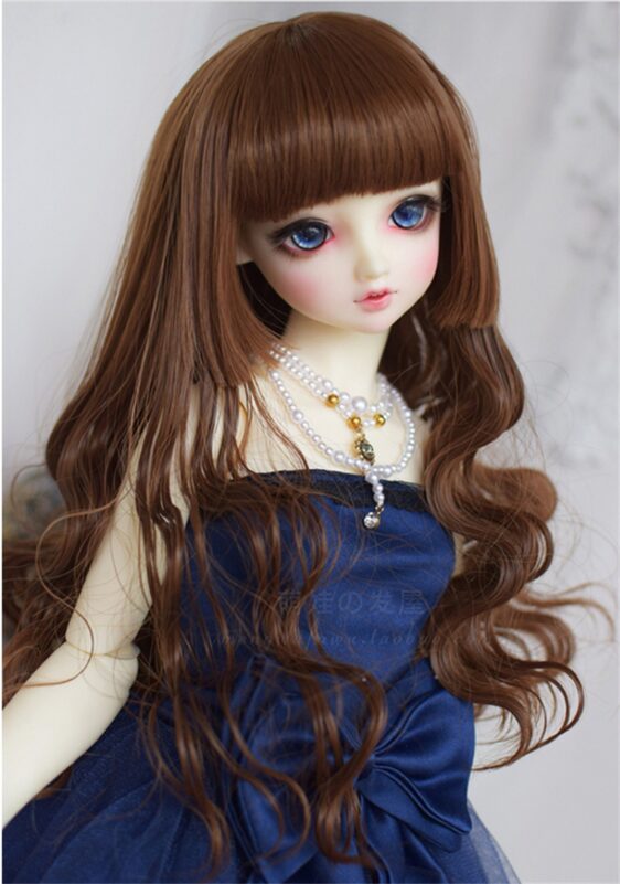 1/3 1/4 1/6 BJD Wavy Wig With Bangs for Dolls