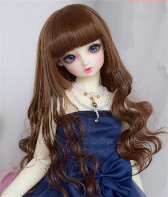 1/3 1/4 1/6 BJD Wavy Wig With Bangs for Dolls