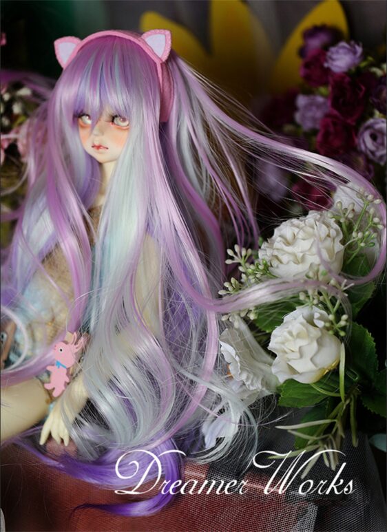 1/3 & 1/4 Magic Color Long Wavy BJD Wig – Heat-Resistant & Stylish