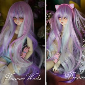 1/3 & 1/4 Magic Color Long Wavy BJD Wig – Heat-Resistant & Stylish