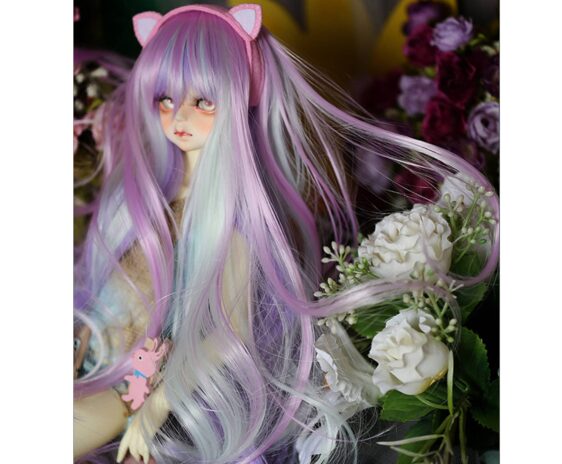 1/3 & 1/4 Magic Color Long Wavy BJD Wig – Heat-Resistant & Stylish