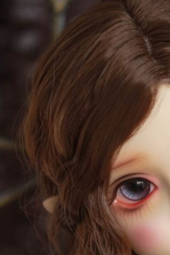 1/3 Bjd Doll Wavy Wig with Hand braided