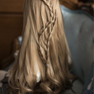 1/3 Bjd Doll Wavy Wig with Hand braided