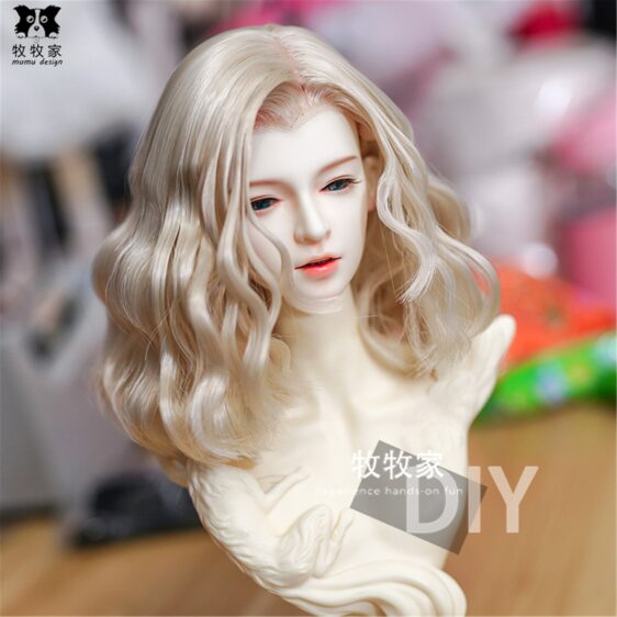 1/3 BJD Wig 1/4 MSD Wig Short Doll Wig Curly BJD Wig