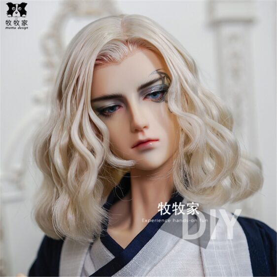 1/3 BJD Wig 1/4 MSD Wig Short Doll Wig Curly BJD Wig