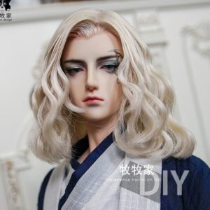 1/3 BJD Wig 1/4 MSD Wig Short Doll Wig Curly BJD Wig