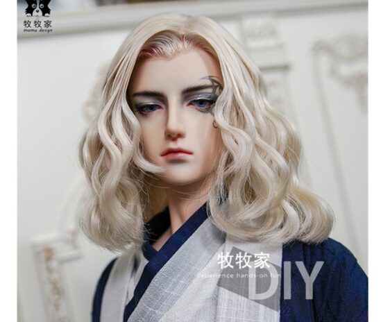 1/3 BJD Wig 1/4 MSD Wig Short Doll Wig Curly BJD Wig