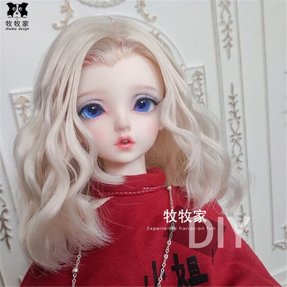 1/3 BJD Wig 1/4 MSD Wig Short Doll Wig Curly BJD Wig