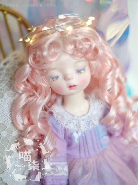 1/6 1/4 1/3 Bjd Wig DD Mdd Wig Long Doll Wig Curly Bjd Wig