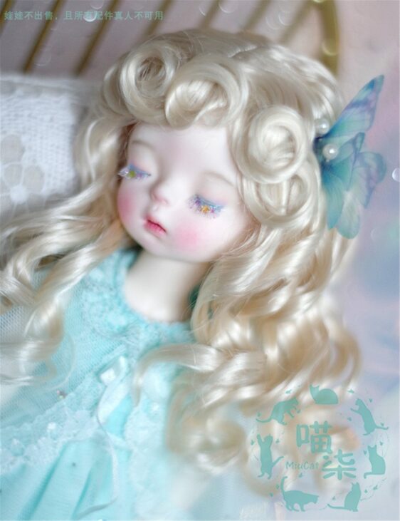 1/6 1/4 1/3 Bjd Wig DD Mdd Wig Long Doll Wig Curly Bjd Wig