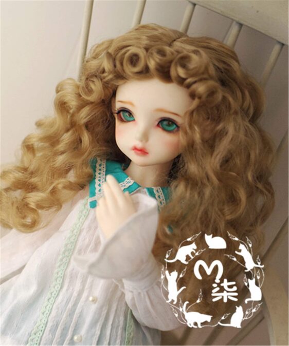 1/6 1/4 1/3 Bjd Wig DD Mdd Wig Long Doll Wig Curly Bjd Wig