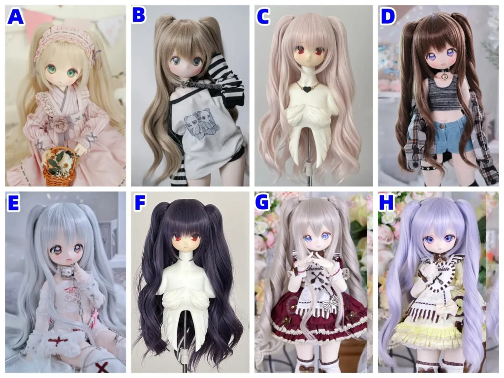 1 3 1 4 1 6 BJD Wig Long Curly Hair Wavy Wigsquot 6 7 for Bjd Mdd SD DD 9