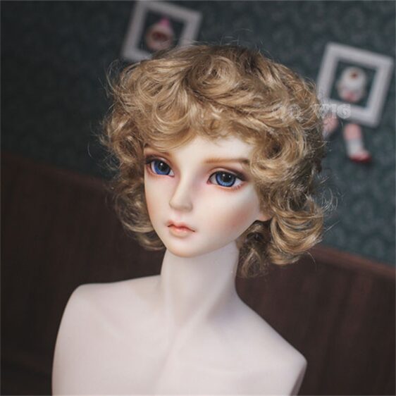 8-9” 7-8“ 6-7” Short Curly BJD Wig for Boy Dolls