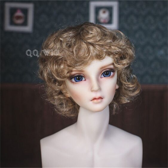 8-9” 7-8“ 6-7” Short Curly BJD Wig for Boy Dolls