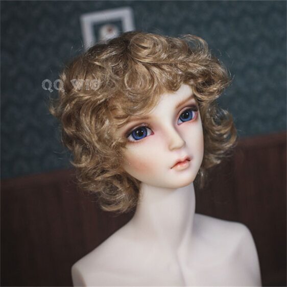 8-9” 7-8“ 6-7” Short Curly BJD Wig for Boy Dolls