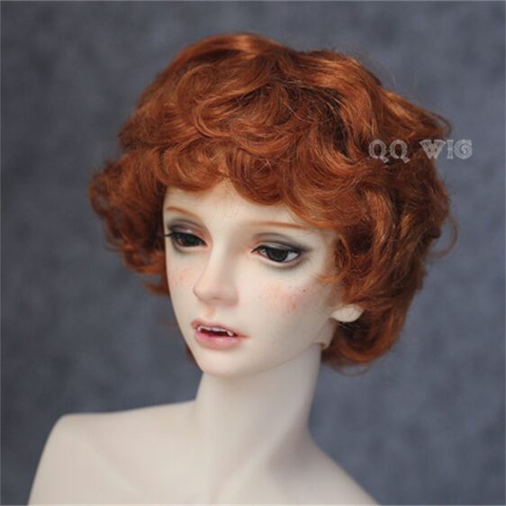 8-9” 7-8“ 6-7” Short Curly BJD Wig for Boy Dolls