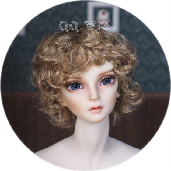 8-9” 7-8“ 6-7” Short Curly BJD Wig for Boy Dolls