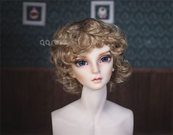 8-9” 7-8“ 6-7” Short Curly BJD Wig for Boy Dolls