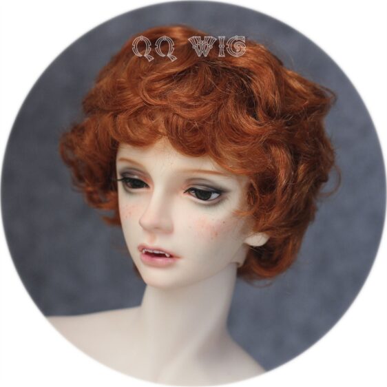 8-9” 7-8“ 6-7” Short Curly BJD Wig for Boy Dolls