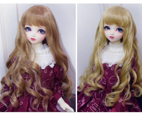 9-10'' 8-9" 7-8" 6-7" Bjd Long Wavy wig Doll Wig