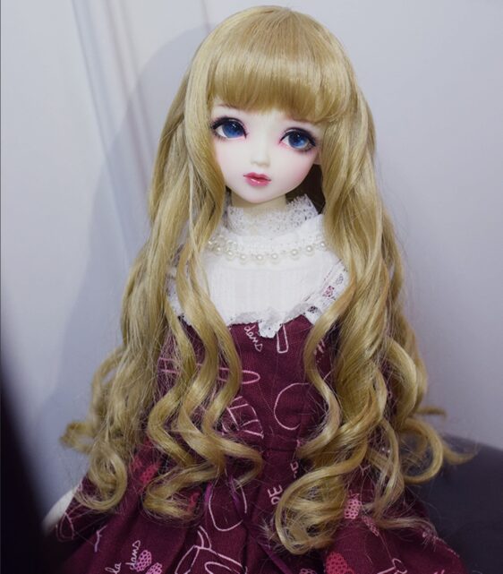 9-10'' 8-9" 7-8" 6-7" Bjd Long Wavy wig Doll Wig