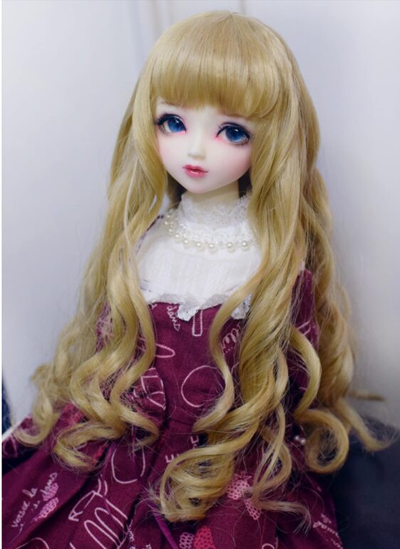 9-10'' 8-9" 7-8" 6-7" Bjd Long Wavy wig Doll Wig