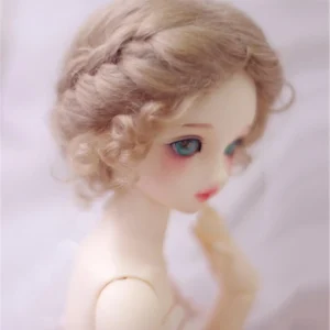 BJD Bridal Wig Curly Hair Bjd Mohair Wig for 1/3 SD 1/4 msd 1/6 yosd 1/8 lati Doll Wig