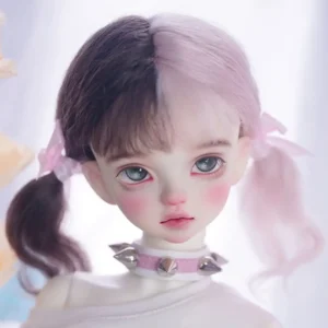 BJD Mohair Wig – Double Ponytail Wavy Braids for 1/3 1/4 1/6 Dolls