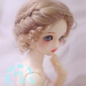 a doll with blonde hair and blue eyes