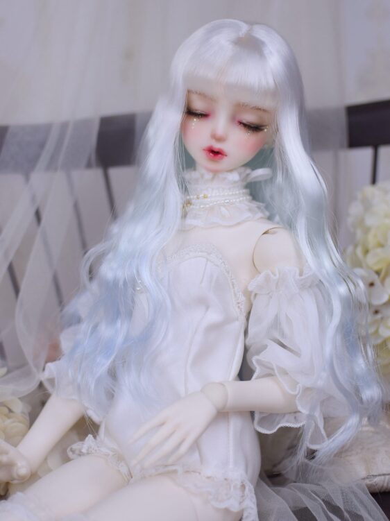 BJD Curly Hair Wig - Super Soft Gradient Color Wig for Dolls