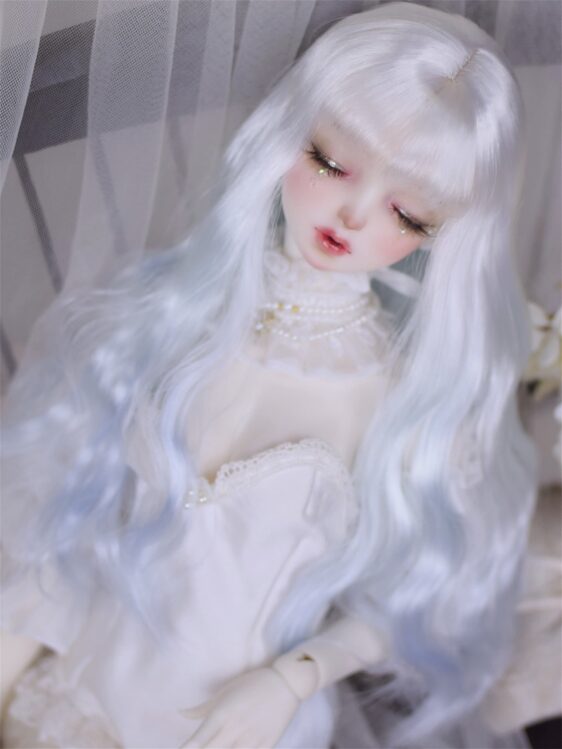 BJD Curly Hair Wig - Super Soft Gradient Color Wig for Dolls