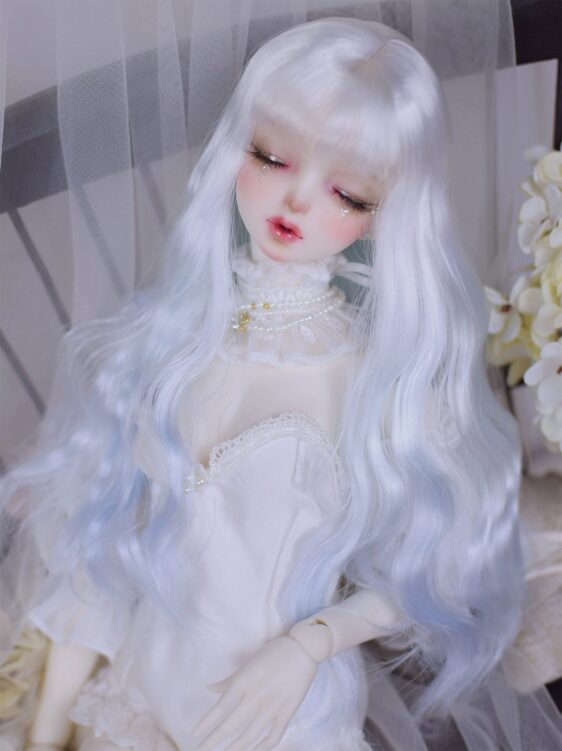 BJD Curly Hair Wig - Super Soft Gradient Color Wig for Dolls