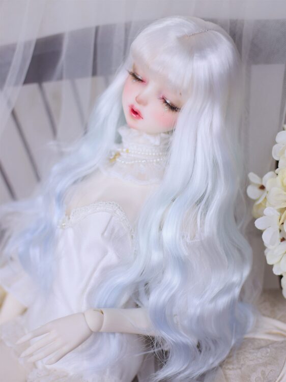 BJD Curly Hair Wig - Super Soft Gradient Color Wig for Dolls