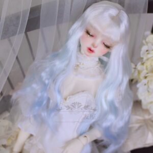 BJD Curly Hair Wig - Super Soft Gradient Color Wig for Dolls