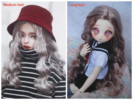 BJD Curly Wig – Long Wavy Doll Hair  for 1/3 1/4 1/6 Smart Doll