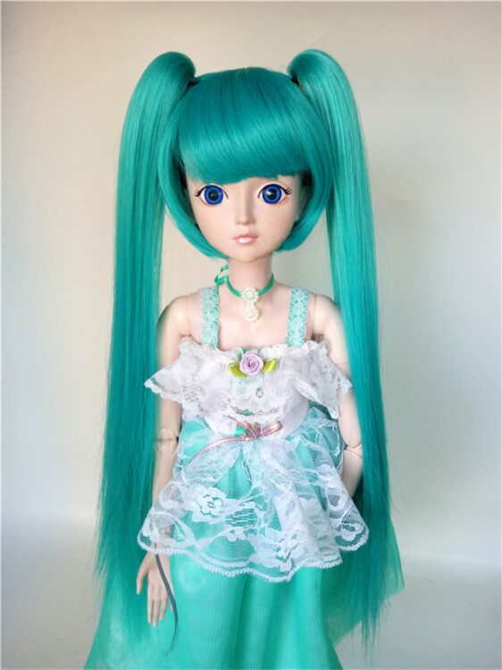 BJD Doll Double ponytail wig 1/3 1/4 1/6 Cosplay Long hair, SD Doll wig