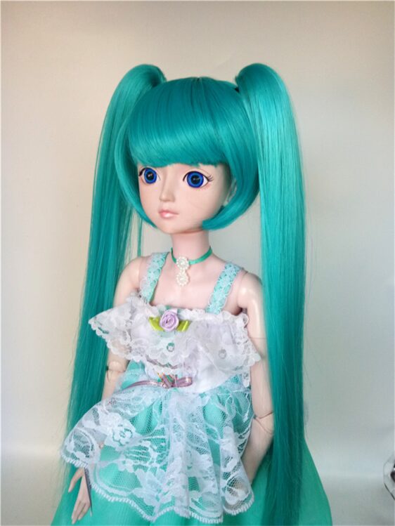 BJD Doll Double ponytail wig 1/3 1/4 1/6 Cosplay Long hair, SD Doll wig