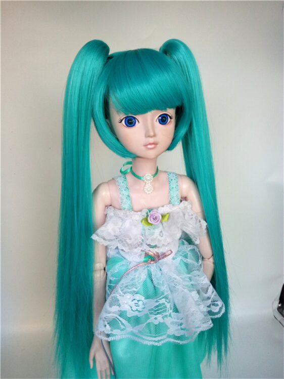 BJD Doll Double ponytail wig 1/3 1/4 1/6 Cosplay Long hair, SD Doll wig