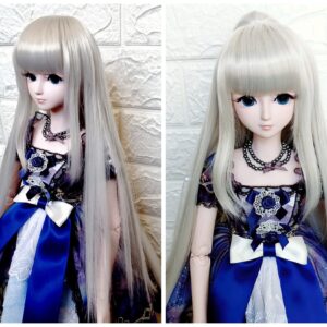 Parrucca coda di cavallo bambola BJD 1/3 1/4 1/6 1/8 Capelli cosplay bambola