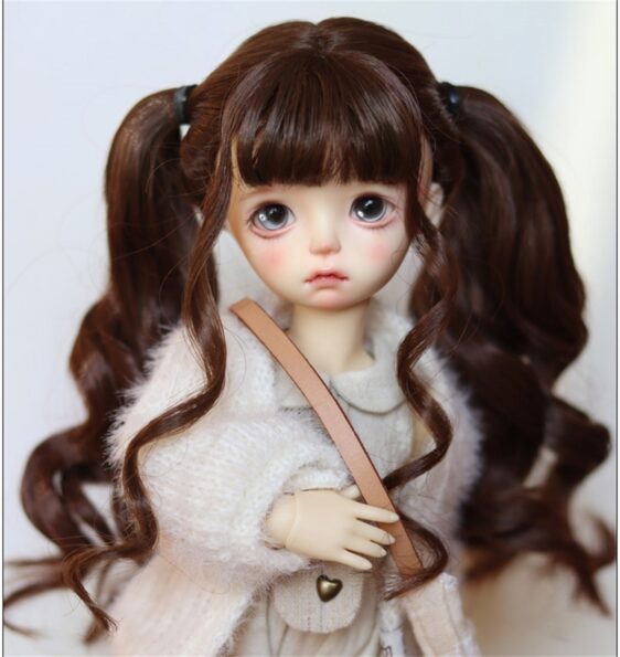 BJD doll Two Ponytails Wig 1/6 1/3 1/4 BJD MSD Wig Fashion Doll Wig