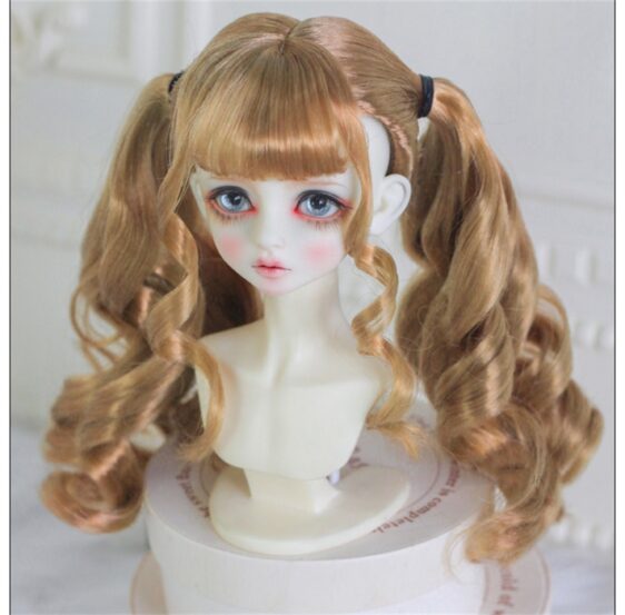 BJD doll Two Ponytails Wig 1/6 1/3 1/4 BJD MSD Wig Fashion Doll Wig