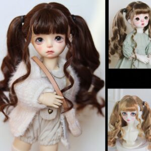 BJD doll Two Ponytails Wig 1/6 1/3 1/4 BJD MSD Wig Fashion Doll Wig