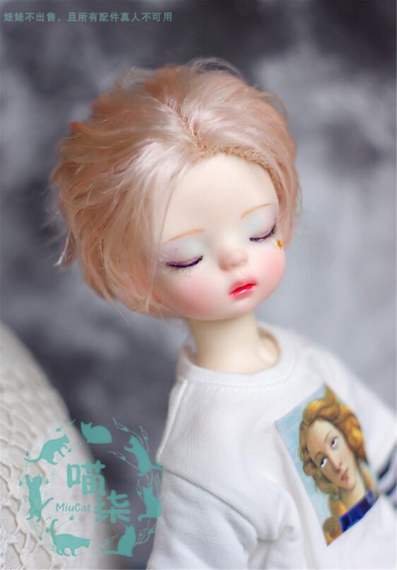 Bjd Doll Wig 1/6 1/4 1/3 Bjd Wig Doll Short Curly Wavy Wig