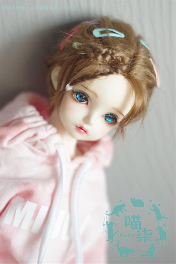 Bjd Doll Wig 1/6 1/4 1/3 Bjd Wig Doll Short Curly Wavy Wig