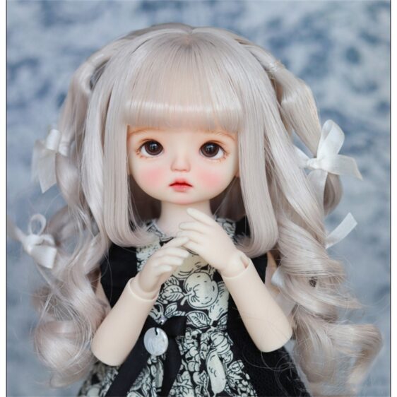 BJD Double Ponytail Wig – Big Curly Fashion Hair for Dolls