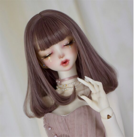 BJD Heat-Resistant Curly Hair Wig for Dolls - Elegant Short Style