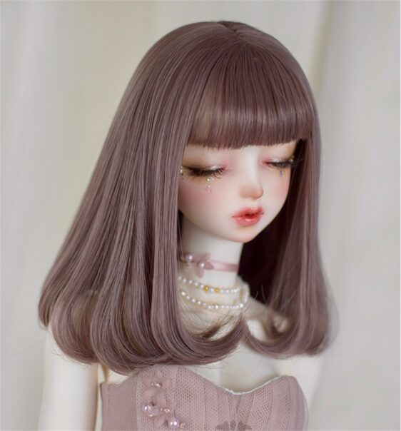 BJD Heat-Resistant Curly Hair Wig for Dolls - Elegant Short Style