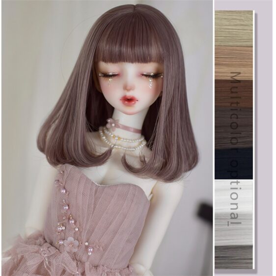 BJD Heat-Resistant Curly Hair Wig for Dolls - Elegant Short Style